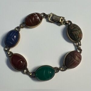 Vintage WRE 12K Scarab Bracelet